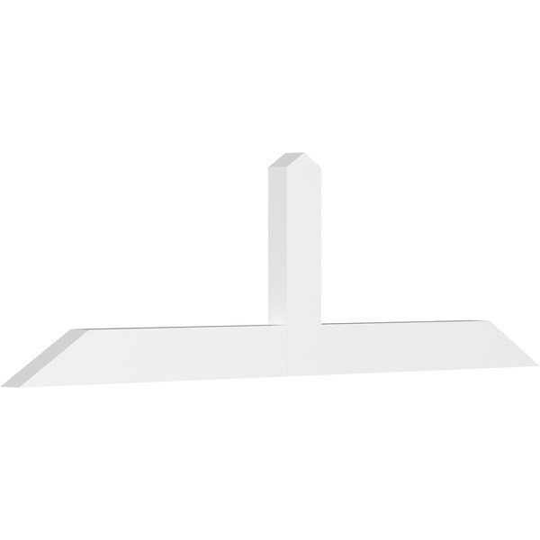 Ekena Millwork Portland Architectural Grade PVC Gable Bracket, 60"W x 17 1/2"H x 2"D x 4"F, 7/12 Pitch GBP060X18X0204POR00 - main